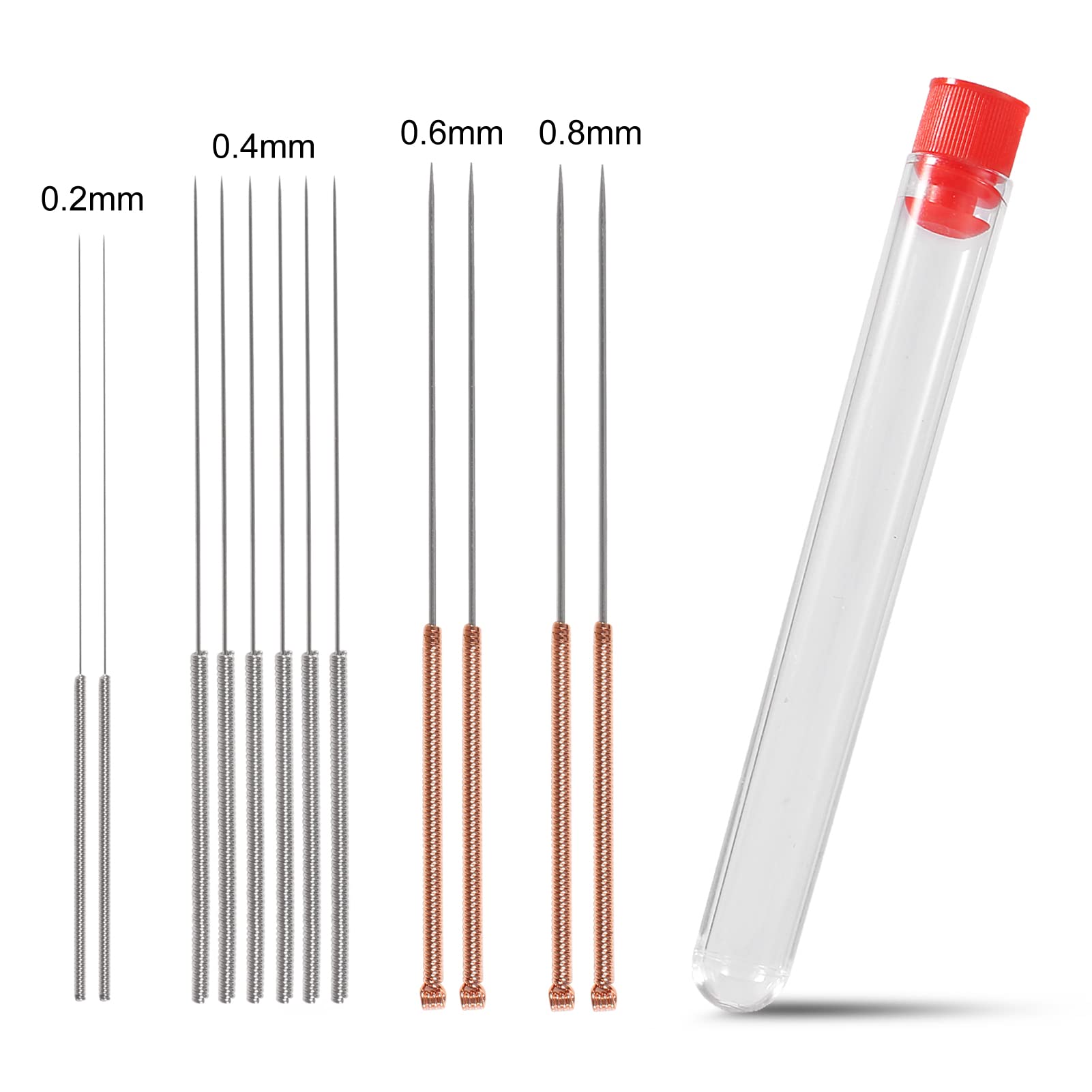 High-Quality 3D Printer Nozzle Kit - 0.2mm/0.4mm/0.6mm/0.8mm Hardened Steel Extruder Nozzles with Stainless Steel Cleaning Tools - Compatible with V5/V6 Hotends, Prusa i3 & 1.75mm Filament (12PCS) - Perfect for Precision Printing, DIY Projects & 3D Model Creation
