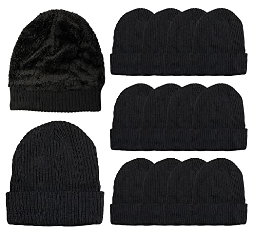 12 Pack Adults (Black Faux Fur Sherpa)