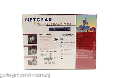 Netgear FS105 5-Port 10/100 Mbps Fast Ethernet Switch - New in Box | Ideal for Home Office & Small Business Networking