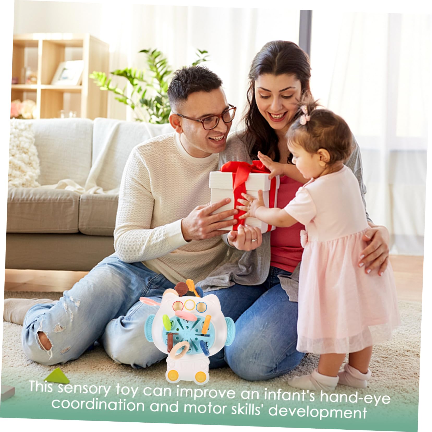 KOMBIUDA Drawstring Sensory Toys - STEM Teething & Bath Toys for Babies & Toddlers - Educational Learning & Chewing Relief - Perfect for Playtime, Bathtime & Sensory Development