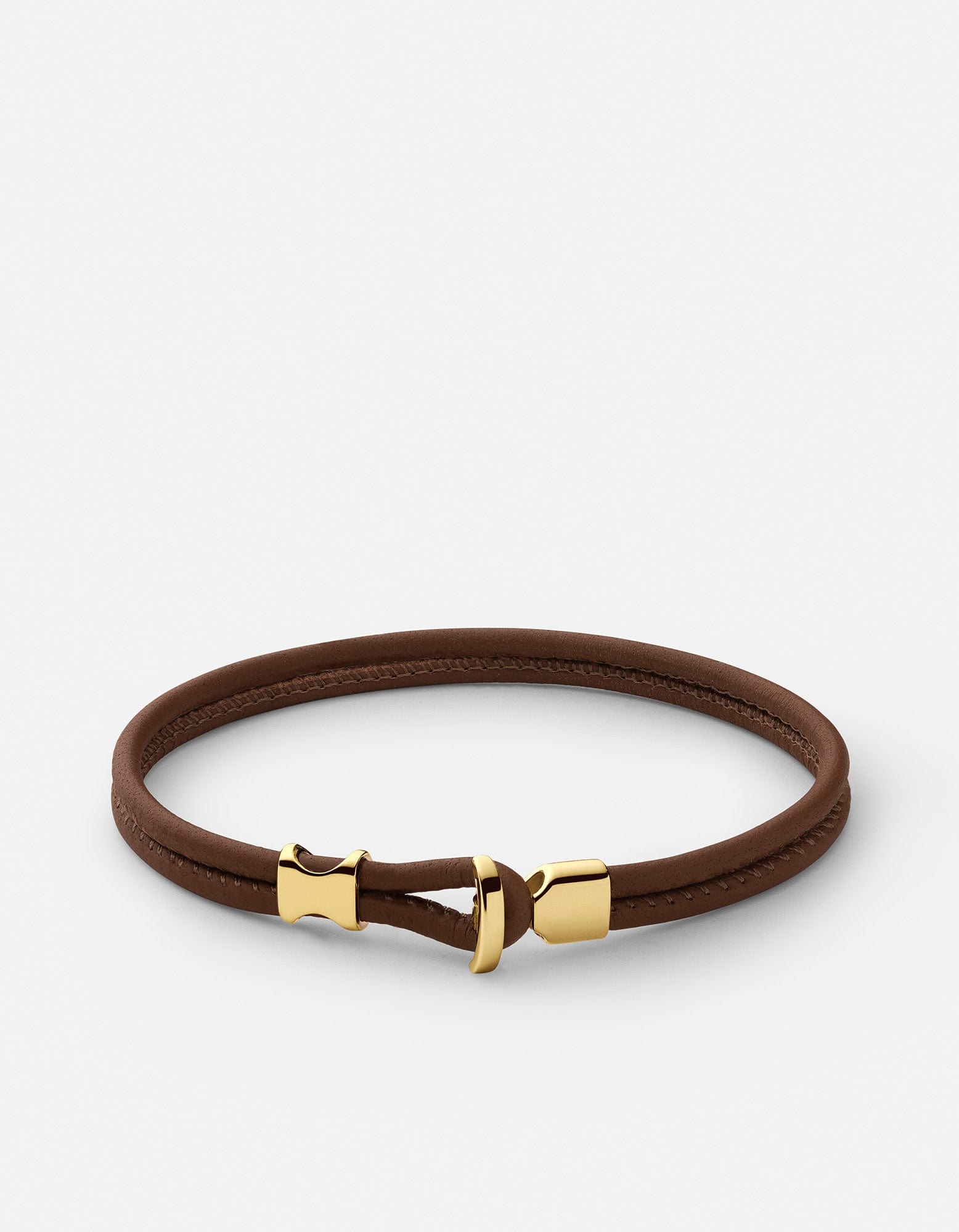 Orson Loop Leather Bracelet - 18K Gold Vermeil Adjustable Wrap Bracelet for Women | Perfect for Everyday Wear, Office & Special Occasions