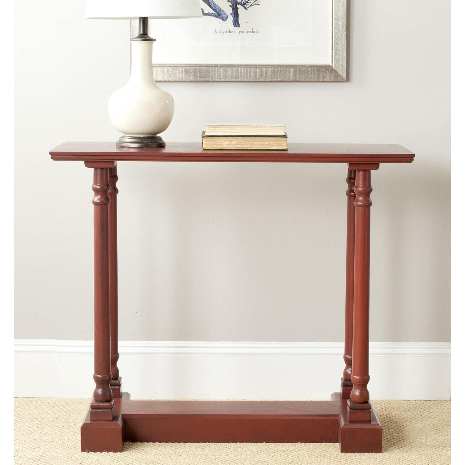 Safavieh American Homes Collection Regan Red Console Table - Elegant Entryway Furniture for Living Room, Hallway & Foyer Decor