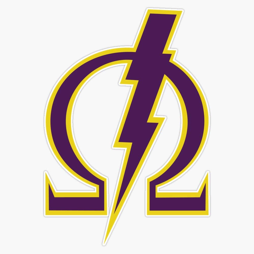 Omega Lightning Bolt Vinyl Waterproof Sticker Decal - 5 Inch Durable Car, Laptop, Wall, Window Decoration - Perfect for DIY Projects, Room Decor & Personalizing Your Belongings