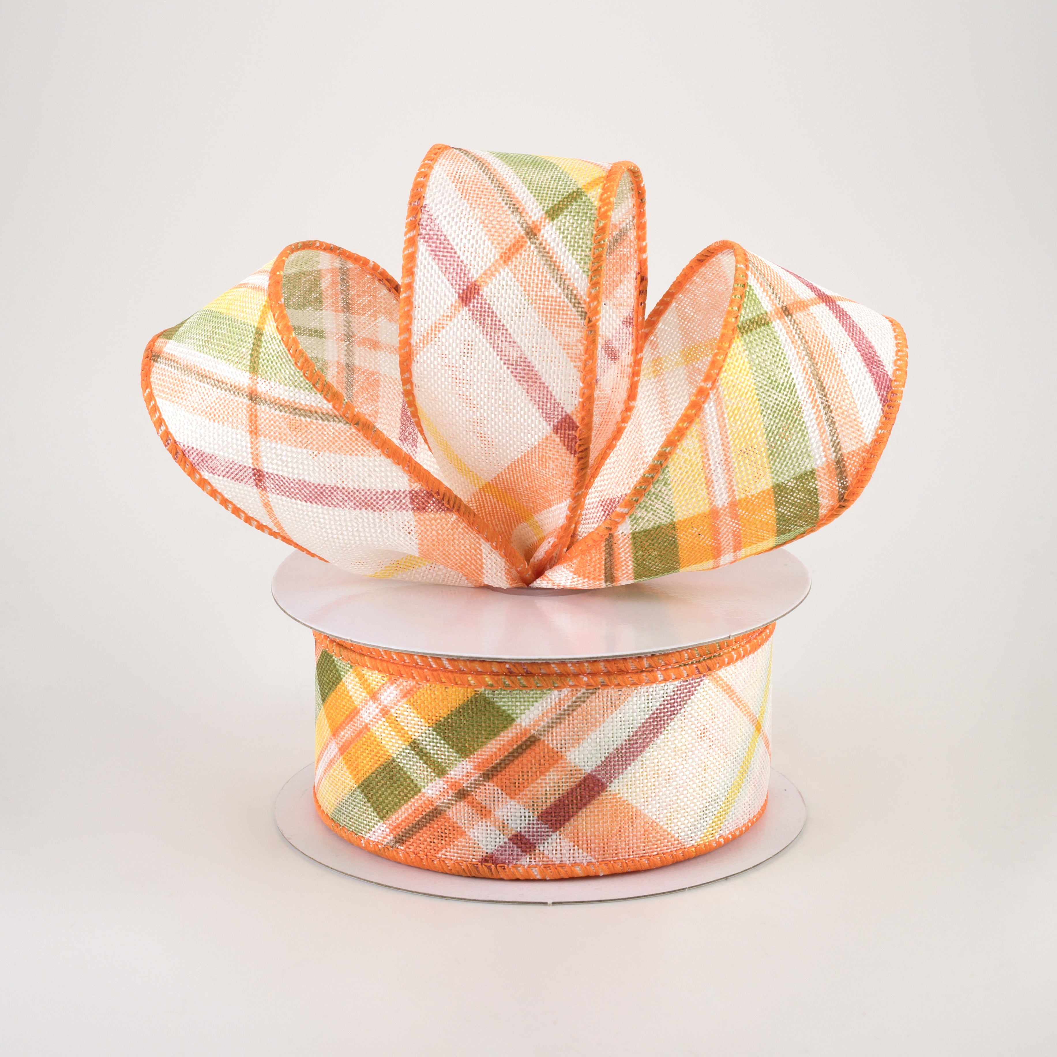 1.5 Inch Fall Whitney Plaid Ribbon - 10 Yards Bulk Spool for Gift Wrapping, DIY Crafts, Seasonal Decorations, and Holiday Bows