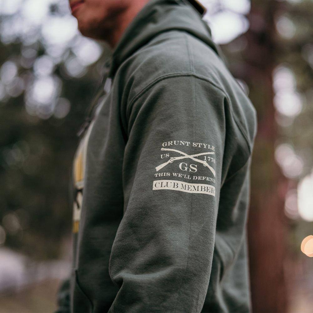Range Day Club Member Hoodie - Military Green | Comfortable & Durable Pullover for Outdoor Activities, Shooting Range & Casual Wear