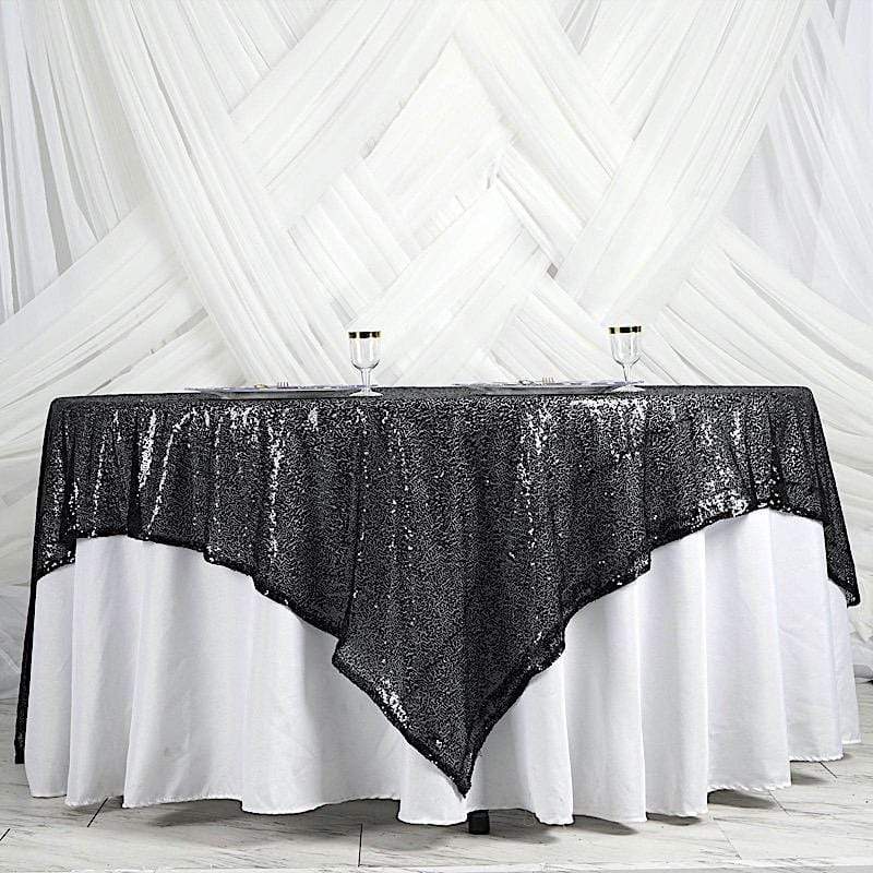90 x 90 Inch Sparkling Sequin Tablecloth Cover - Elegant Party Decor for Weddings, Banquets & Special Events