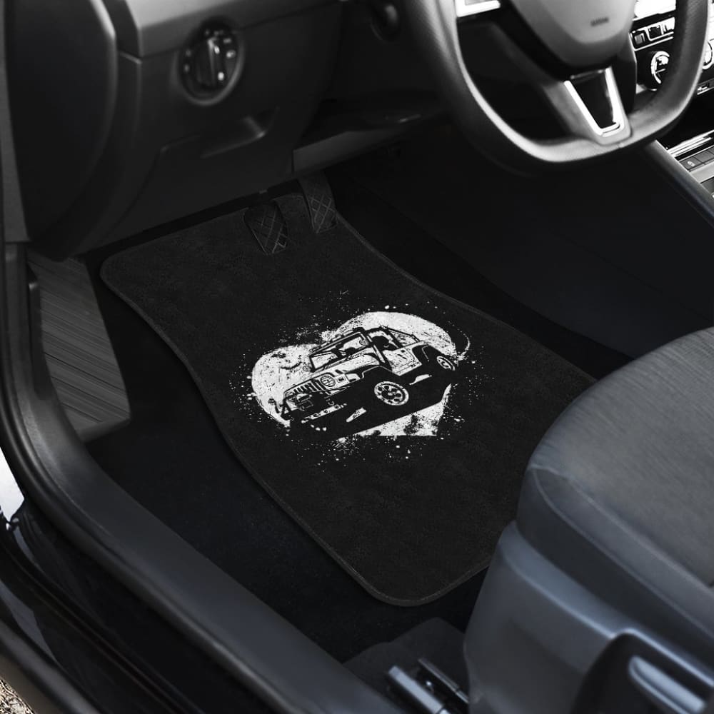 Premium Love Heart Jeep Car Floor Mats - Waterproof & Non-Slip - Perfect for Wrangler, Cherokee, Grand Cherokee - Ideal for Valentine's Gift & Romantic Road Trips