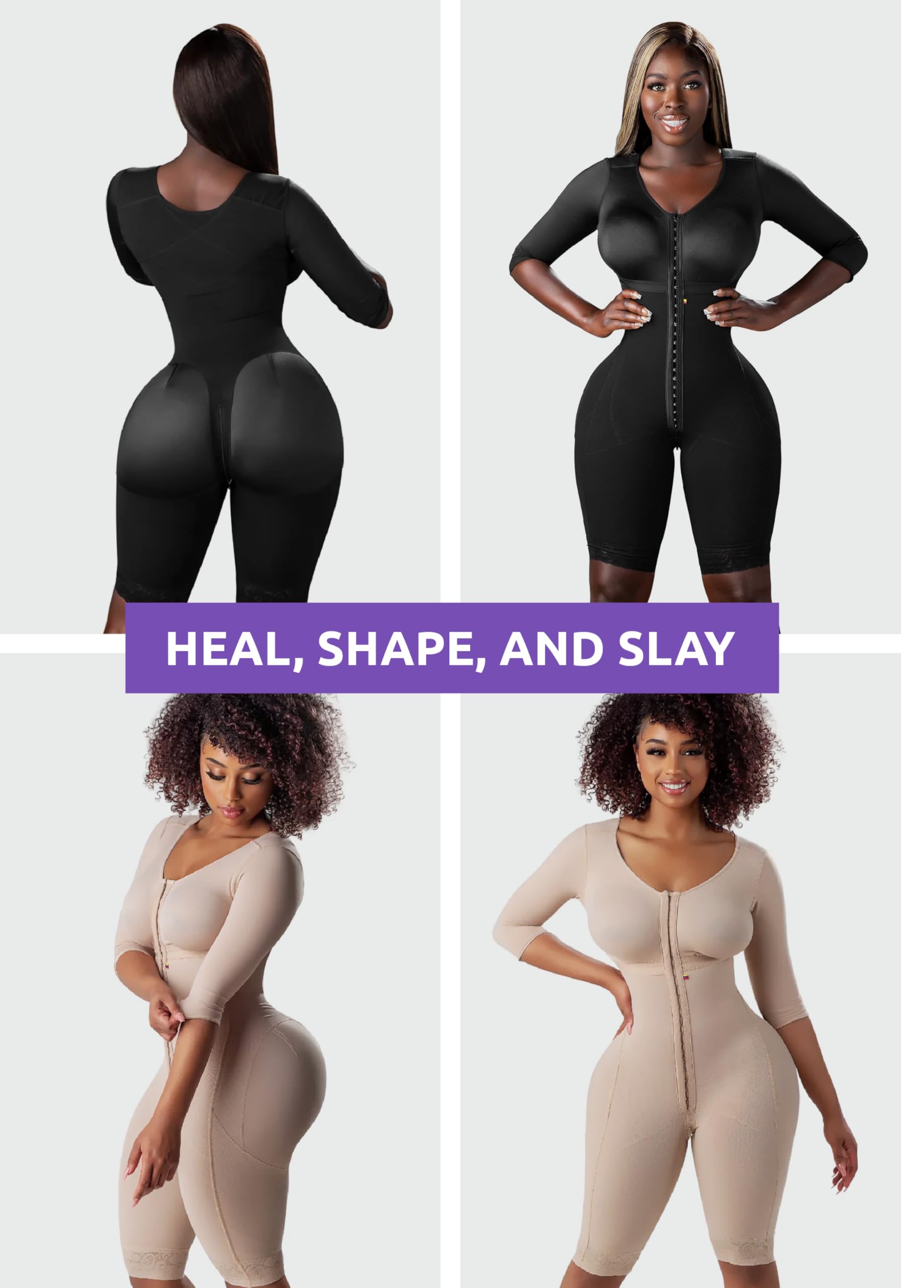 Post-Surgery Shapewear for Women - Full Body Compression Garment Faja Colombiana for BBL & Tummy Control - Perfect for Recovery, Workouts & Everyday Wear