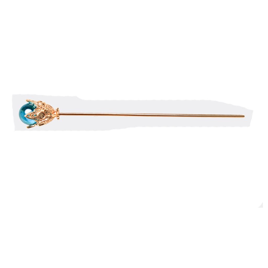 Vintage Blue Hair Claw Clip - Ancient Chinese Style Hairpin for Women, 120x25mm Hair Accessories | Perfect for Weddings, Cosplay & Traditional Hairstyles