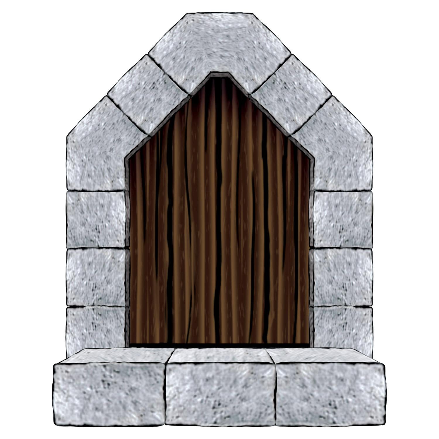 Beistle 108-Piece Castle Door and Window Party Decorations - Perfect for Halloween, Medieval, and Fairy Tale Themed Parties