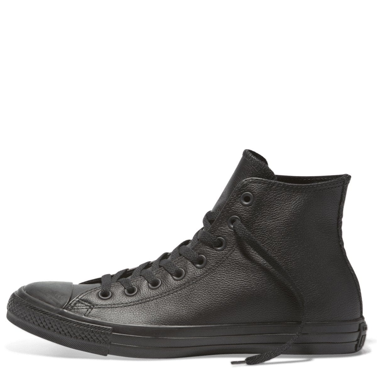Converse Men's Chuck Taylor All Star High Top Triple Black Leather Sneakers - Classic Casual Shoes for Streetwear & Everyday Fashion