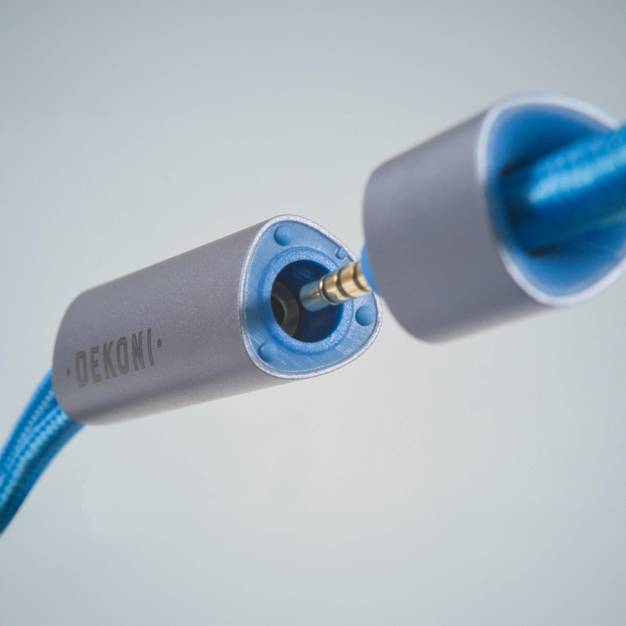Dekoni Audio Elite Series Blue Nylon Woven Headphone Cable Connectors - Perfect for Audiophiles, Studio Recording & Gaming Headsets