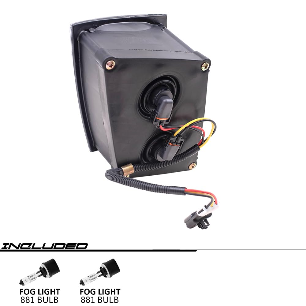 EPIC LIGHTING OE Style Halogen Fog Lights with Chrome Housing & Daytime Running Lights - Direct Replacement for VOLVO VN 04-18, VNL, VNM, VNX 15-18, VN 04-15 Models (Part# VO2592119, VO2593119, 82793456, 82793458) - Pair - Perfect for Night Driving & Enhanced Road Visibility