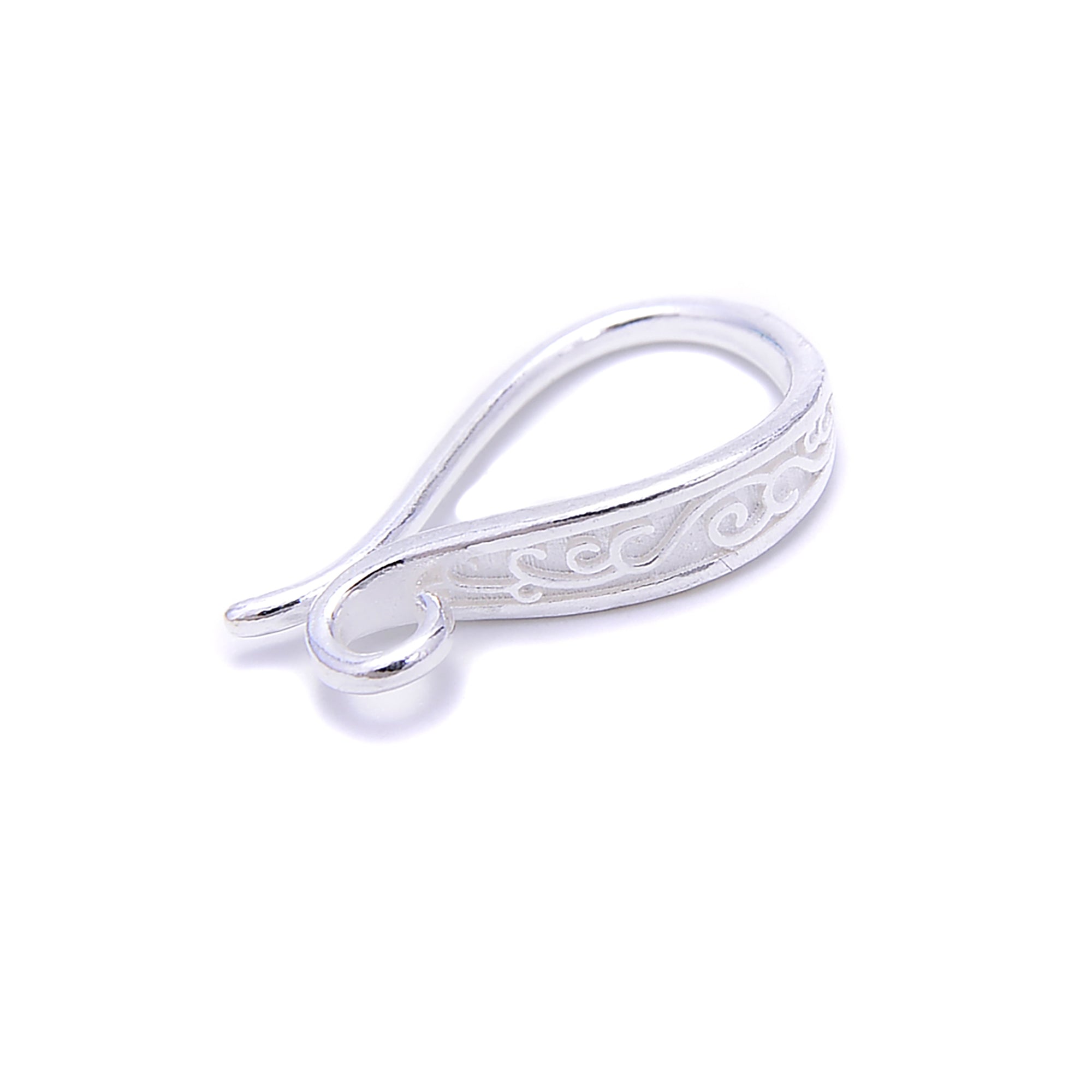 925 Sterling Silver Hook Clasp 12x19mm (2 Pcs) - Jewelry Making Supplies for Necklaces, Bracelets & DIY Crafts