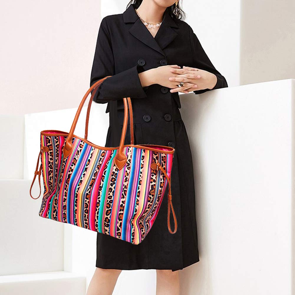 Large Women's Tote Beach Bag - Lightweight Canvas Casual Handbag for Travel, Shopping & Everyday Use | Waterproof & Spacious Carryall Purse