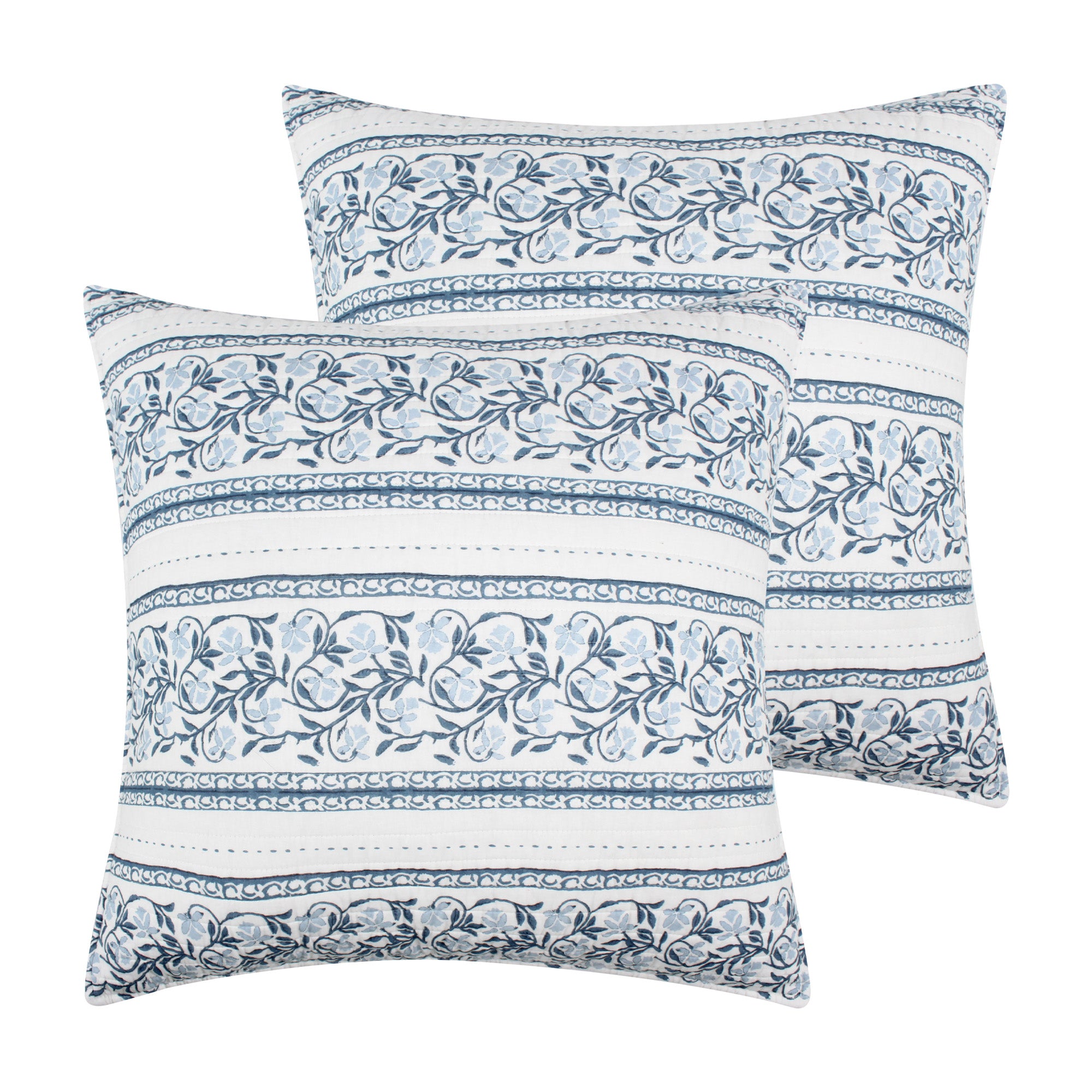 Adare Euro Sham Pillow Covers Set of 2 - Premium Decorative Square Pillowcases for Sofa, Bed & Couch - Soft Luxury Bedding Accents for Home Decor & Living Room Styling