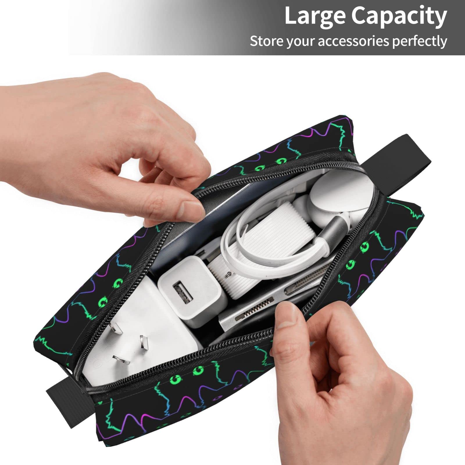 Skull Print Skateboard Makeup Bag for Women & Girls - Portable Travel Cosmetic Organizer with Zipper, Waterproof Toiletry Pouch (Set of 3) - Perfect for Parties, Gym, Beach Trips & Daily Essentials Storage