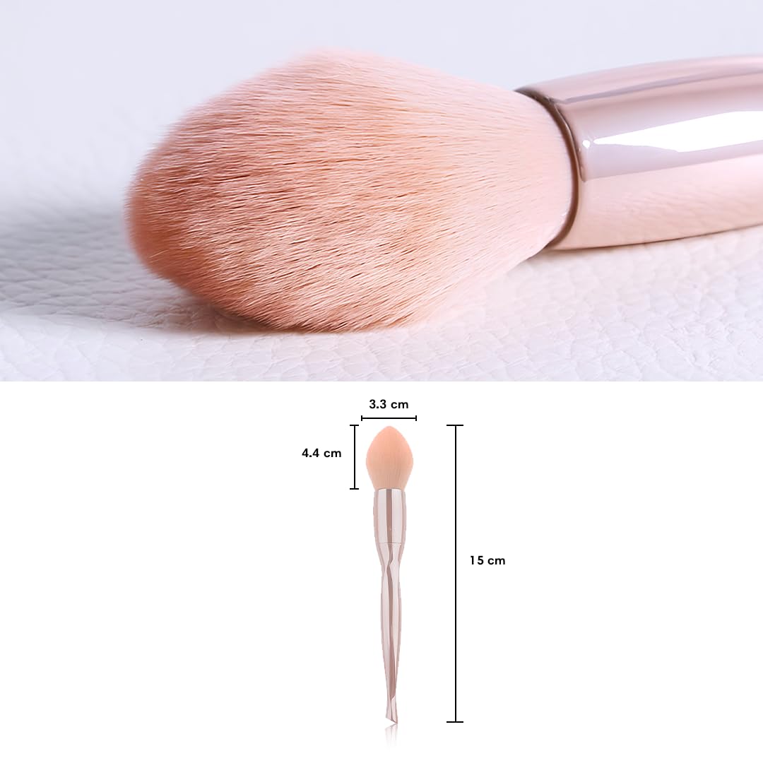 Gleva Concealer Brush, Blush Brush & Contour Brush Set - Soft Synthetic Bristles, Fashion Twist Waist Design, Shiny Plating Surface - Perfect for Foundation, Blending & Contouring Makeup - Ideal for Women & Girls (Great for Everyday Makeup & Professional Looks)