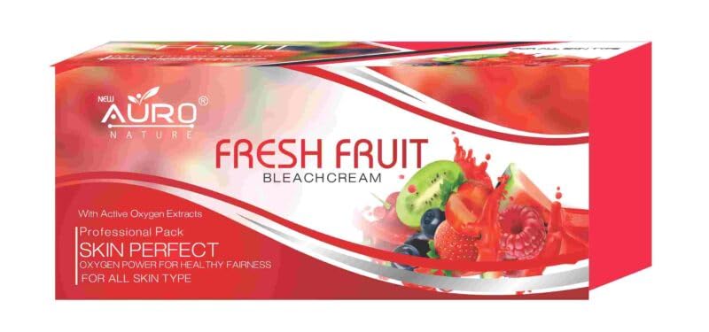Glavon Auro Fruit Bleach Cream for Girls - 300g (Pack of 1) | Skin Brightening & Dark Spot Removal | Perfect for Daily Skincare Routine & Special Occasions