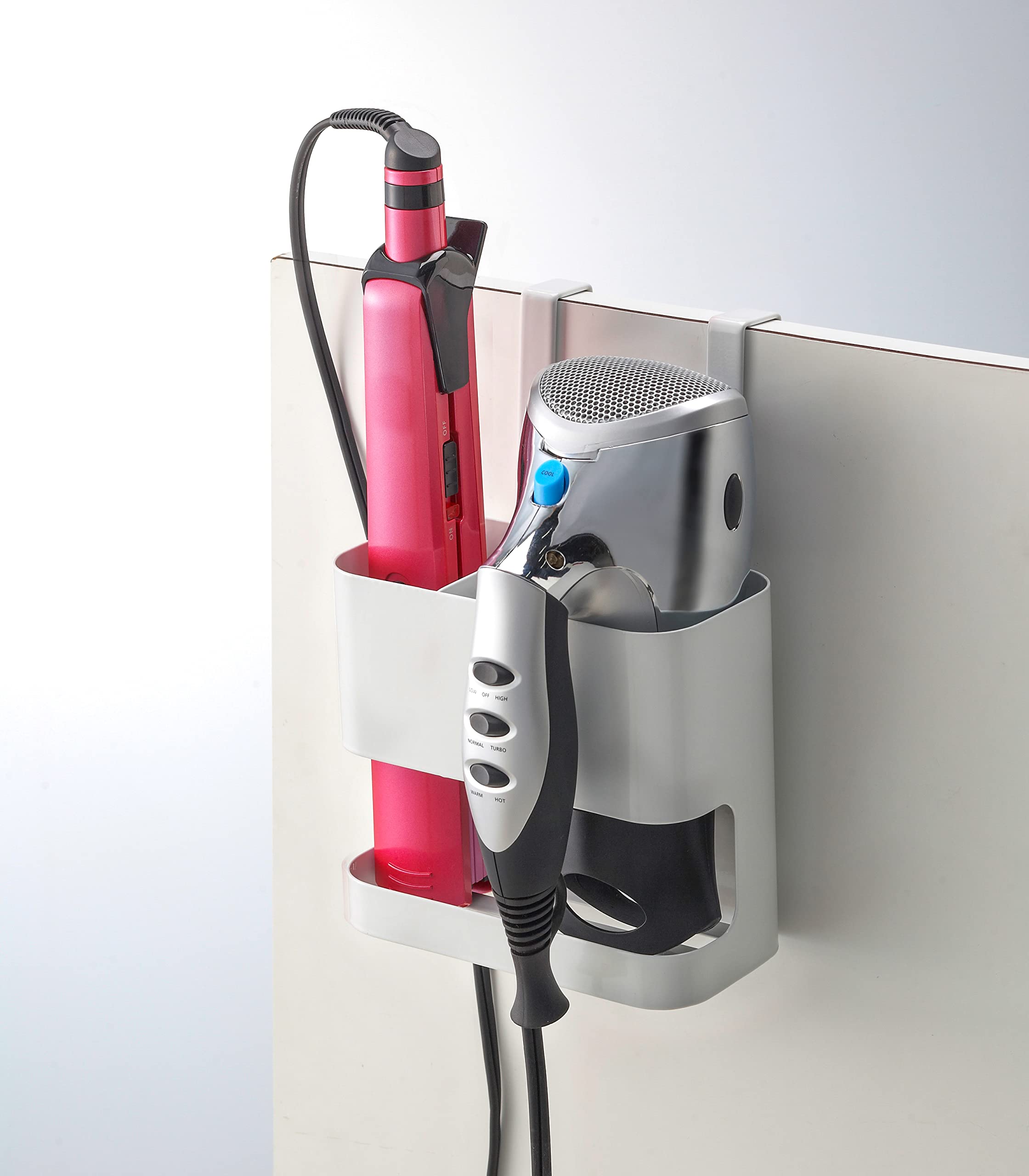 Yamazaki Home Appliance Holder - Wall Mounted Organizer for Kitchen, Bathroom & Office - Perfect for Storing Hair Dryers, Irons & Cleaning Tools