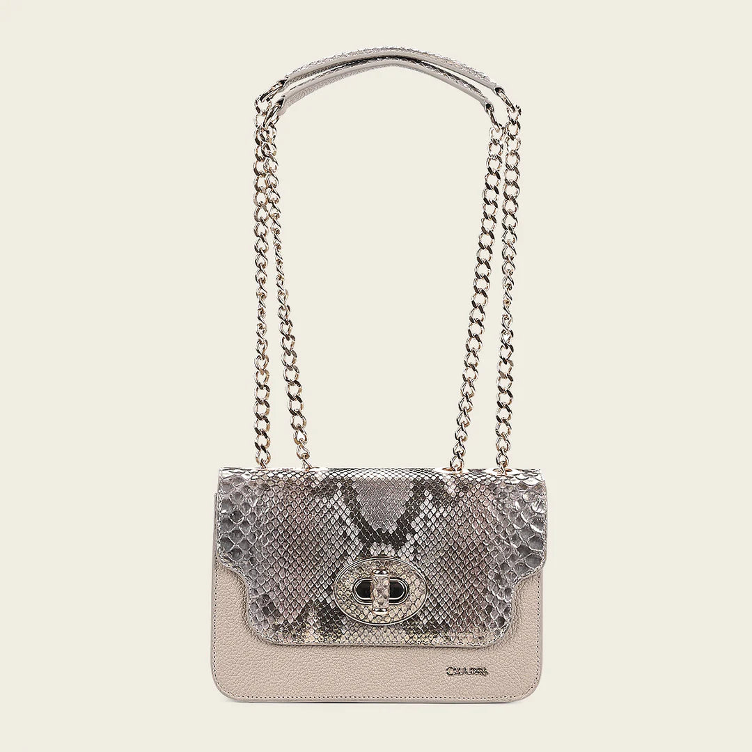 BOD0MPH Women's Fashion Python Print Handbag - Stylish Cuadra Bone Dress Clutch for Evening Parties & Special Occasions
