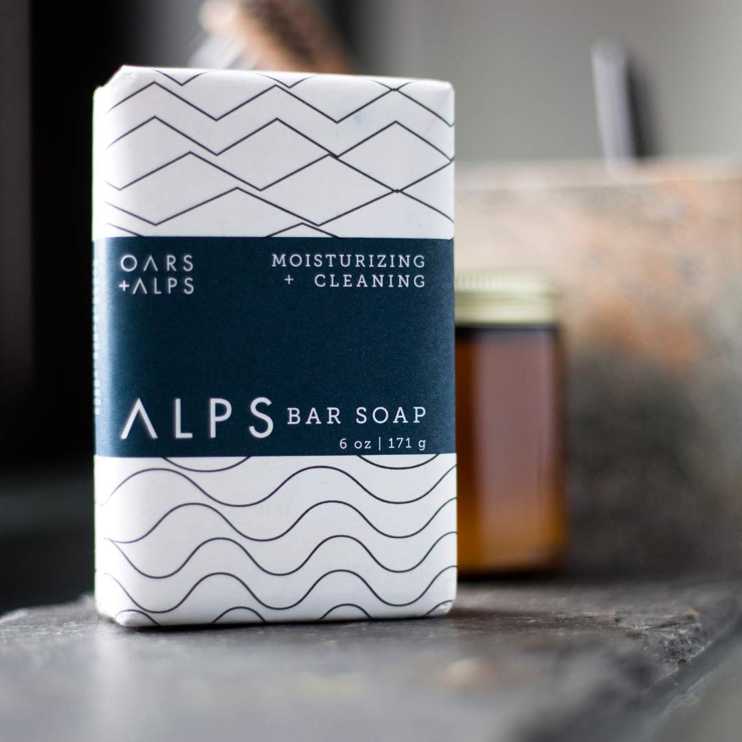 Oars + Alps Moisturizing Men's Bar Soap - 6 Pack (6 Oz Each) | Dermatologist Tested, Natural Ingredients, Travel Size | Perfect for Gym, Travel & Daily Skincare Routine