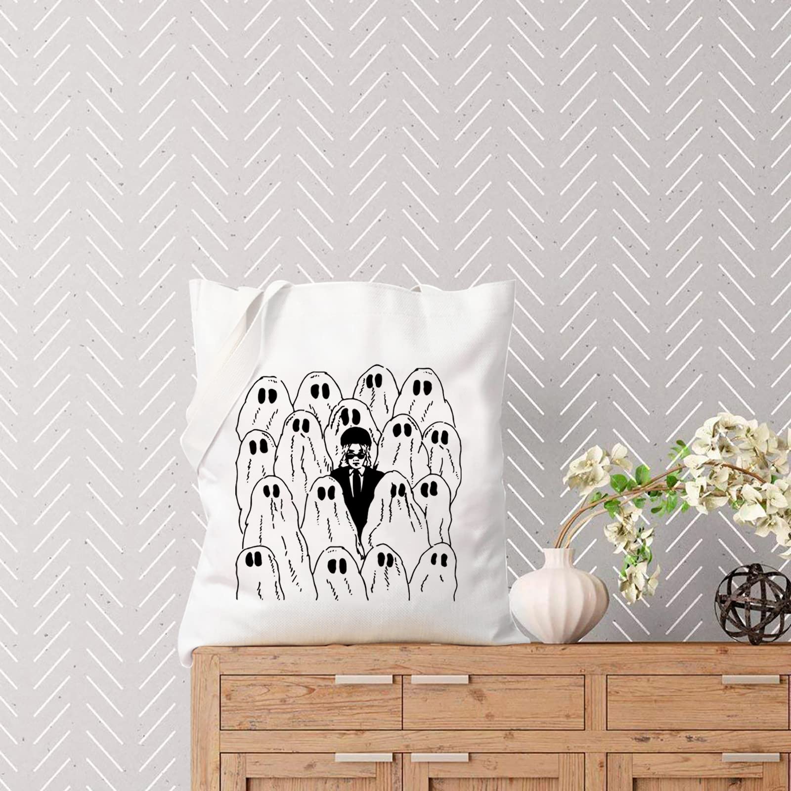 TSOTMO Phoebe Inspired Zipper Pouch Makeup Bag - Singer Merch Music Lover Gift for Fandom Girls (Beige) - Perfect for Cosmetics, Travel & Concert Essentials | Phoebe Ghost Tote