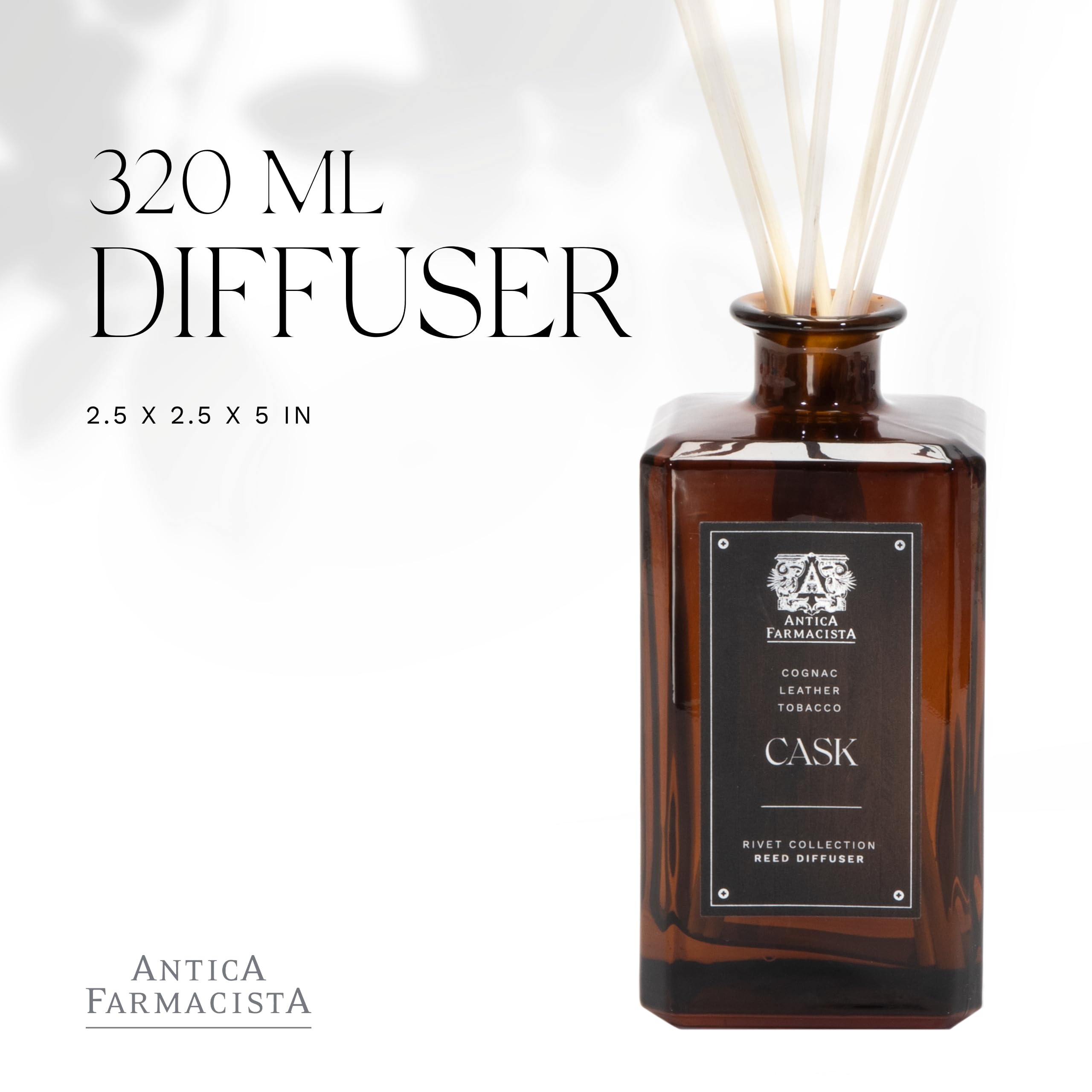 Antica Farmacista Luxury Home Ambiance Diffuser - 10.8 Fl Oz Cask Scented Oil Diffuser for Living Room, Bedroom & Office - Aromatherapy Essential Oil Diffuser with Long-Lasting Fragrance