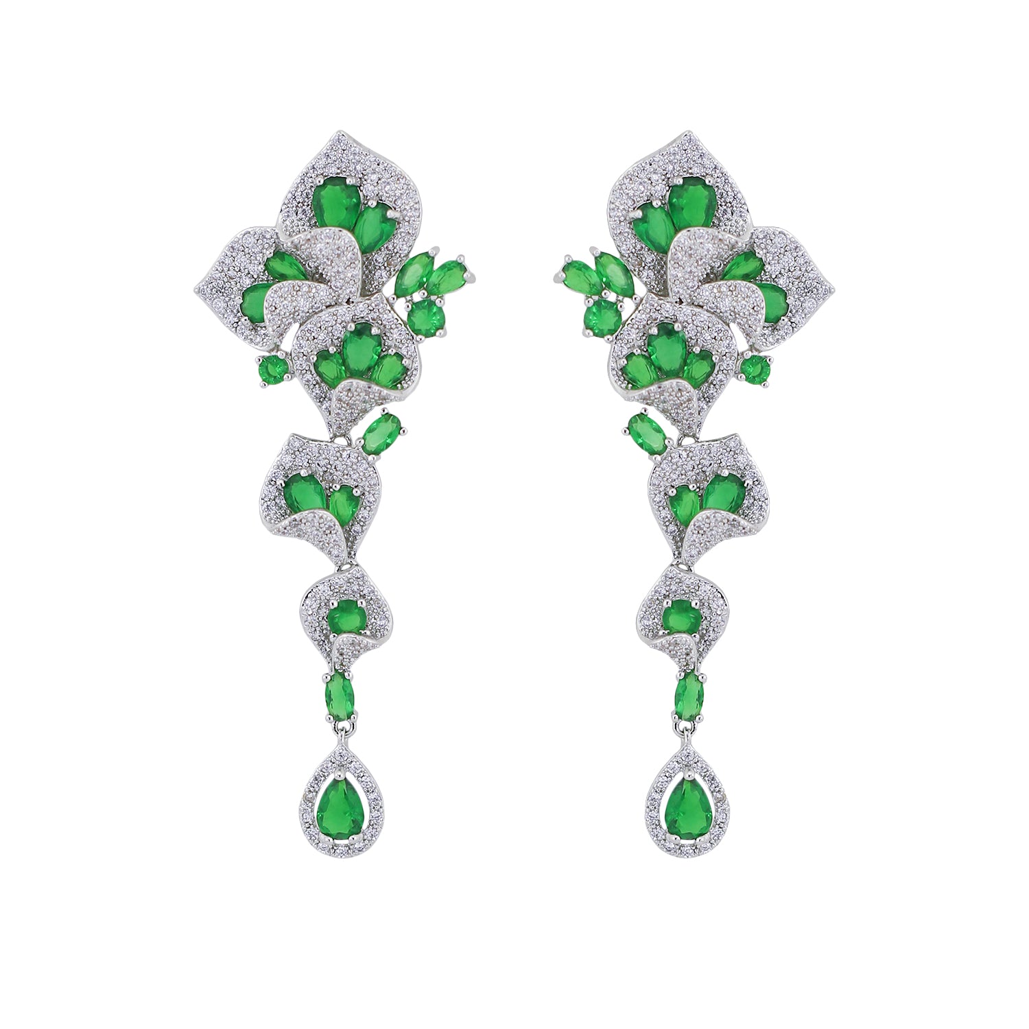 Stylish Cubic Zirconia Dangle Earrings for Women - Elegant CE10762 Jewelry for Parties, Weddings & Special Occasions