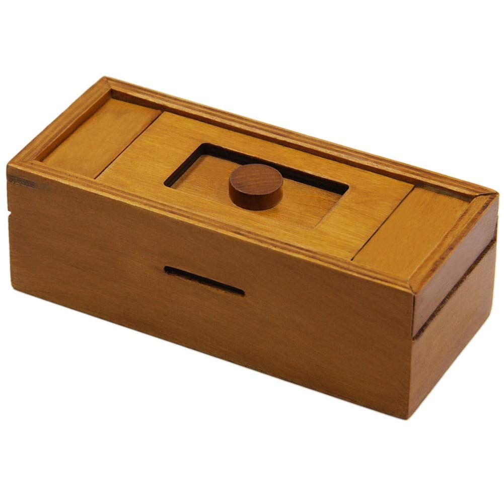 ATDAWN Wooden Puzzle Gift Box with Secret Compartments - Brain Teaser Money Box for Adults | Perfect for Gifts, Treasure Hunts & Cognitive Challenges