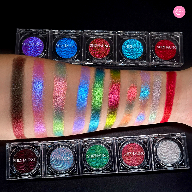 SHIZHUANG Single Chromatic Chameleon Eyeshadow - Long Lasting Pressed Pigment Makeup for Day & Night Wear - Perfect for Party, Date Night and Special Occasions