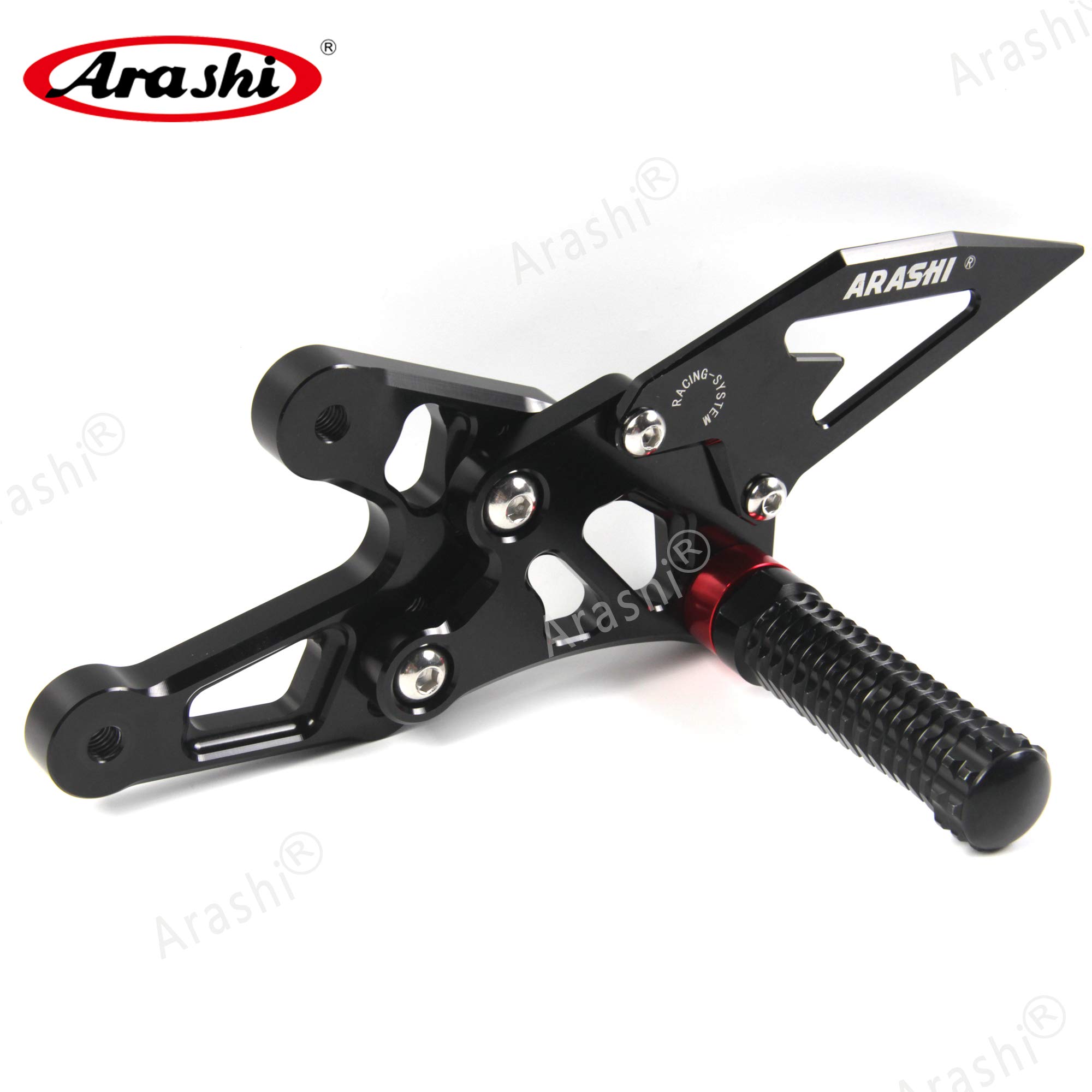 Arashi V2.0 Adjustable Rear Sets Footrests for BMW S1000RR HP4 (2015-2019) - Black Motorcycle Foot Pegs & Accessories - Perfect for Track Racing & Street Performance Upgrades