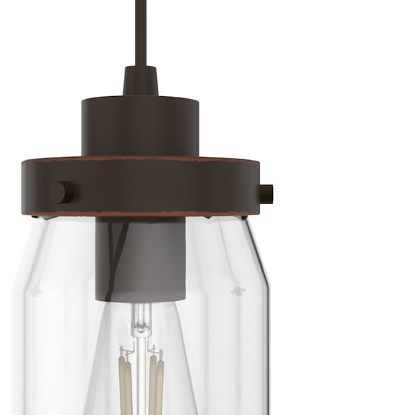 Hunter Devon Park 3-Light Onyx Bengal Chandelier - Elegant Ceiling Lighting Fixture for Dining Room, Bedroom, or Living Room Decor