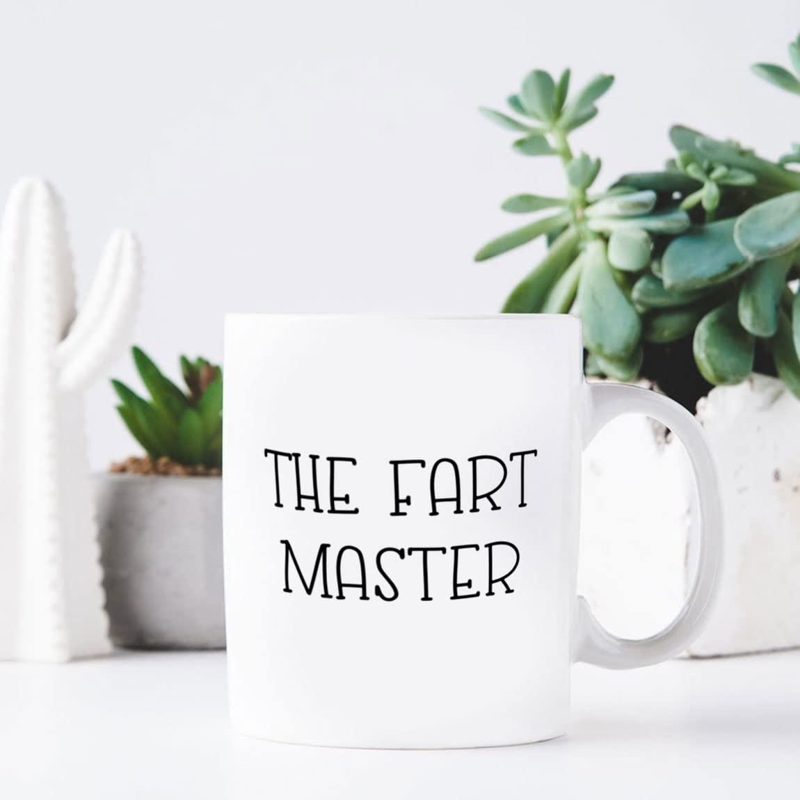 Funny Dad Two-Tone Coffee Mug - The Fart Master Novelty Ceramic Cup 11oz & 15oz | Perfect Gift for Father's Day, Birthday, Christmas & Thanksgiving | Great for Office Humor, Coffee Lovers & Gag Gifts