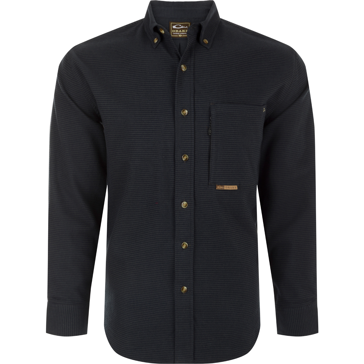 Stylish Autumn Brushed Twill Houndstooth Button Down Long Sleeve Shirt for Men | Comfortable Casual & Office Wear | Perfect for Fall Outfits and Business Casual Occasions