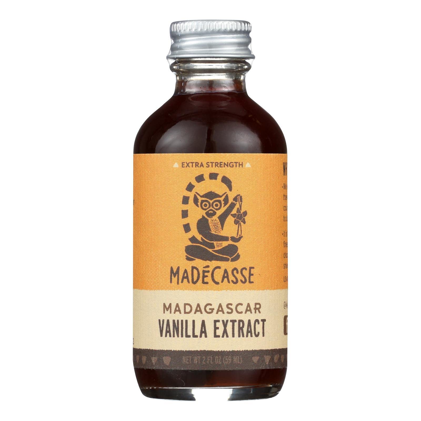 Madecasse Pure Vanilla Extract - 2 Ounce Bottle (Pack of 12) | Premium Baking & Cooking Vanilla | Perfect for Desserts, Ice Cream & Cocktails