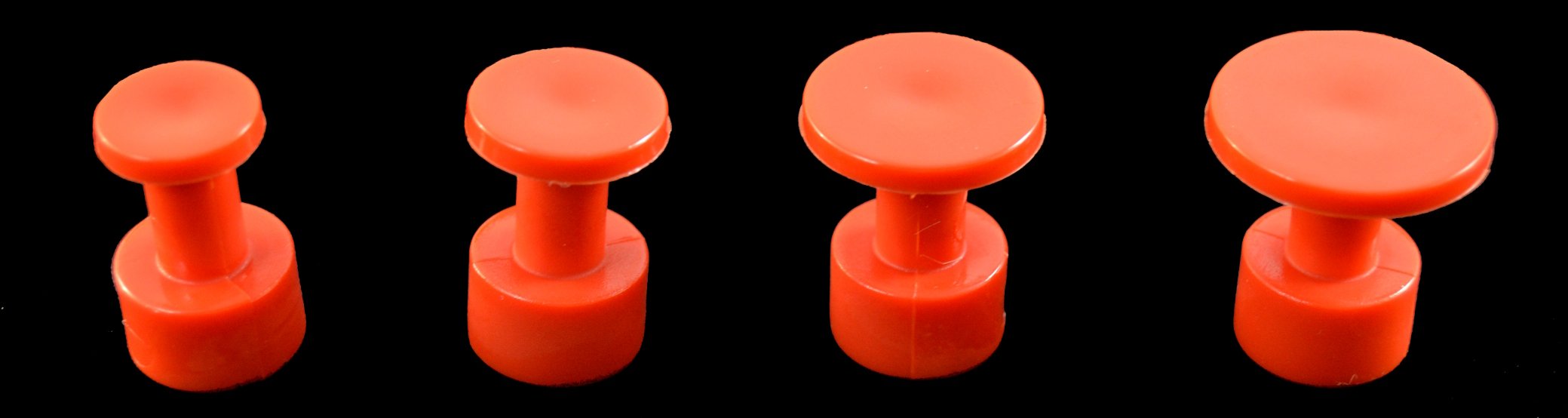 Aussie PDR Tabs - Smooth Face Glue for Paintless Dent Repair - Bloody Orange Round Variety Pack - Perfect for Auto Body Shops & DIY Dent Removal