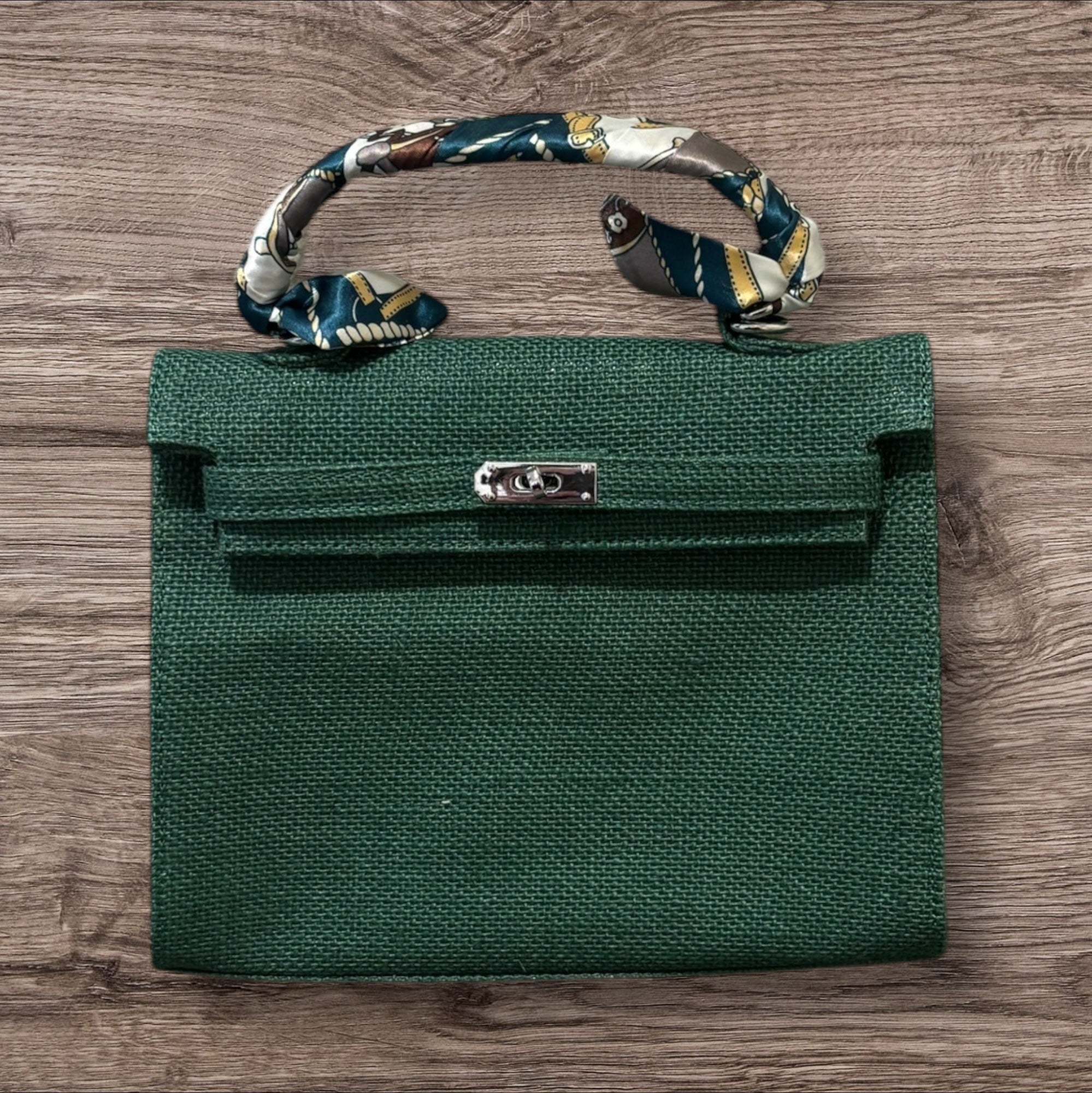 French Style Jute Mini Crossbody Bag for Women - Eco-Friendly Green Tote Shoulder Purse | Perfect for Beach, Shopping & Casual Outings