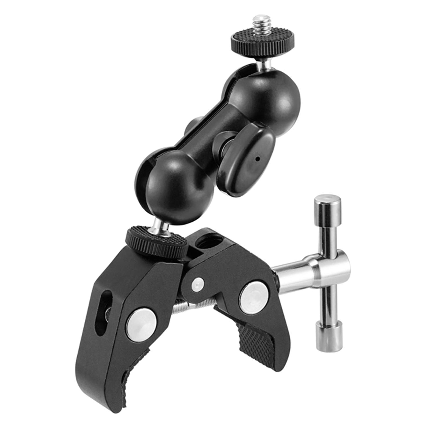 WANBY Double Ballhead Magic Arm Camera Mount with Super Clamp - 1/4