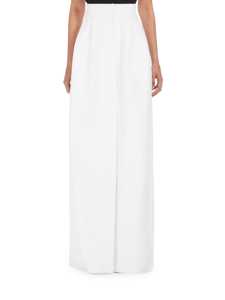 Long Wide Gabardine Skirt for Women - Elegant High Waist Flowy Maxi Skirt | Perfect for Office, Casual Wear & Special Occasions