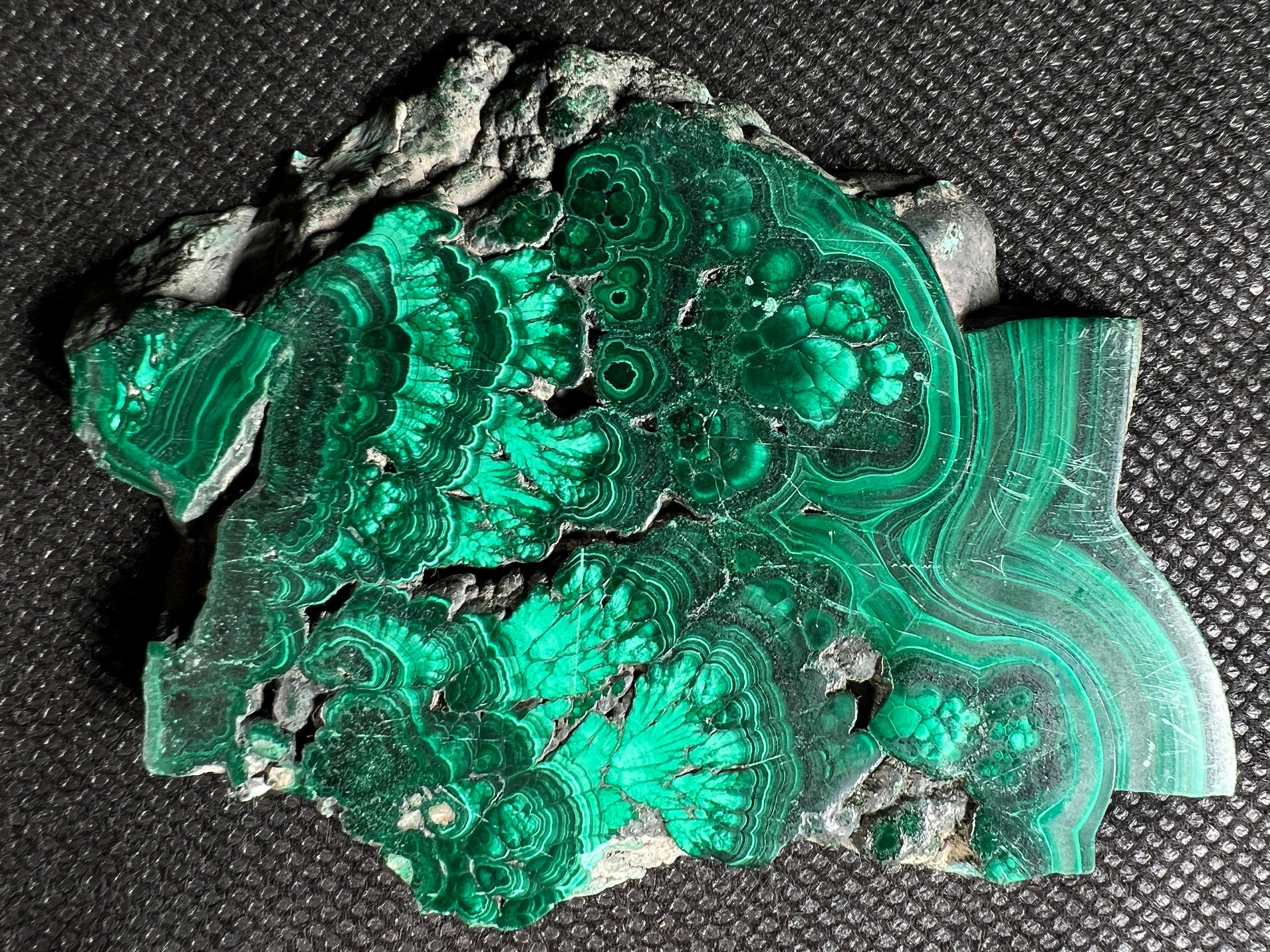 Premium MALACHITE Crystal Slab | Natural Green Malachite Stone for Jewelry Making, Unique Gifts & Home Decor | Perfect for DIY Crafts, Meditation & Healing Crystals Collection (50481)