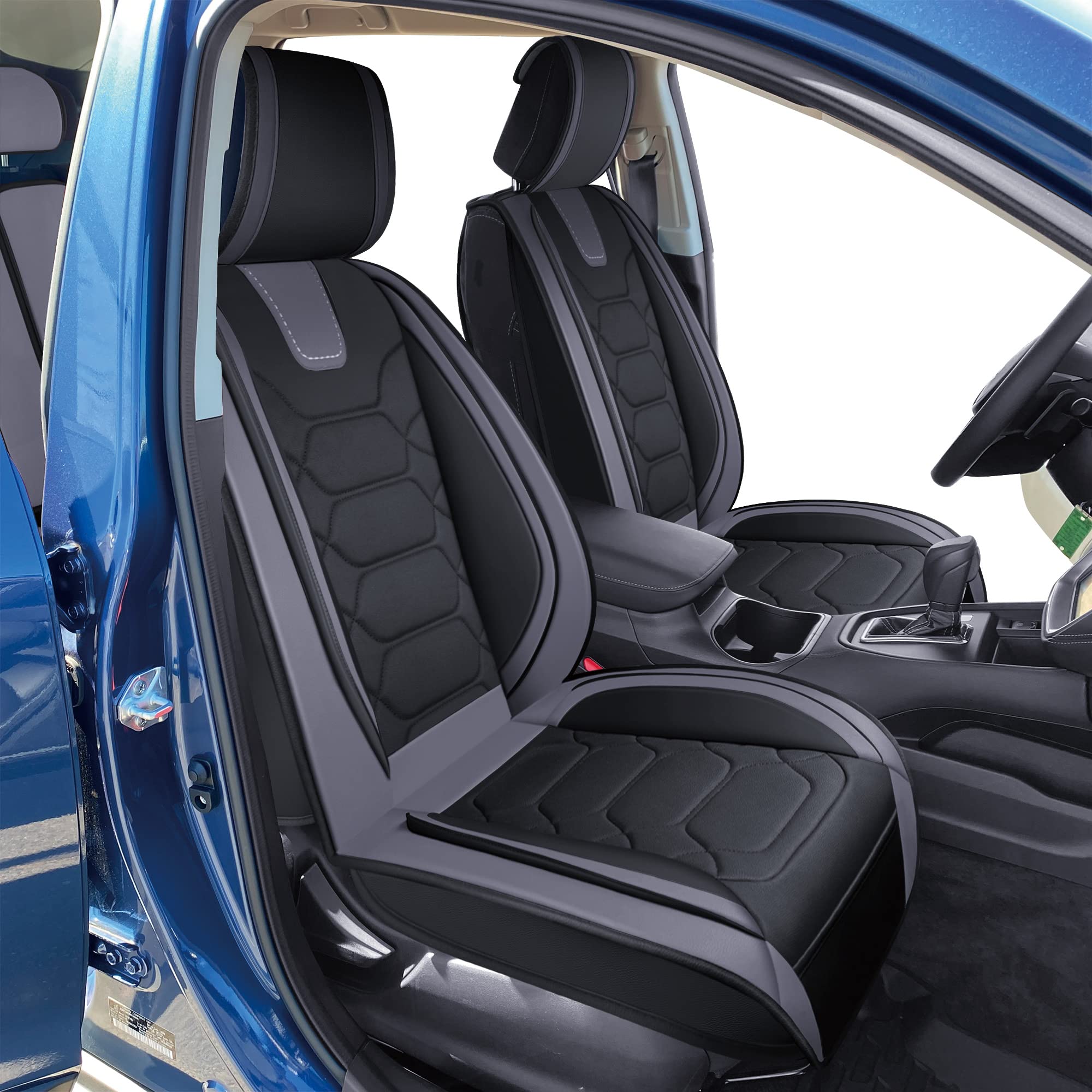 Premium Custom Fit Leather Seat Covers for Subaru Forester Outback Legacy Impreza Crosstrek 2010-2025 - Full Set Gray Car Accessories with Enhanced Protection & Comfort - Perfect for Road Trips, Daily Commute & Interior Upgrade