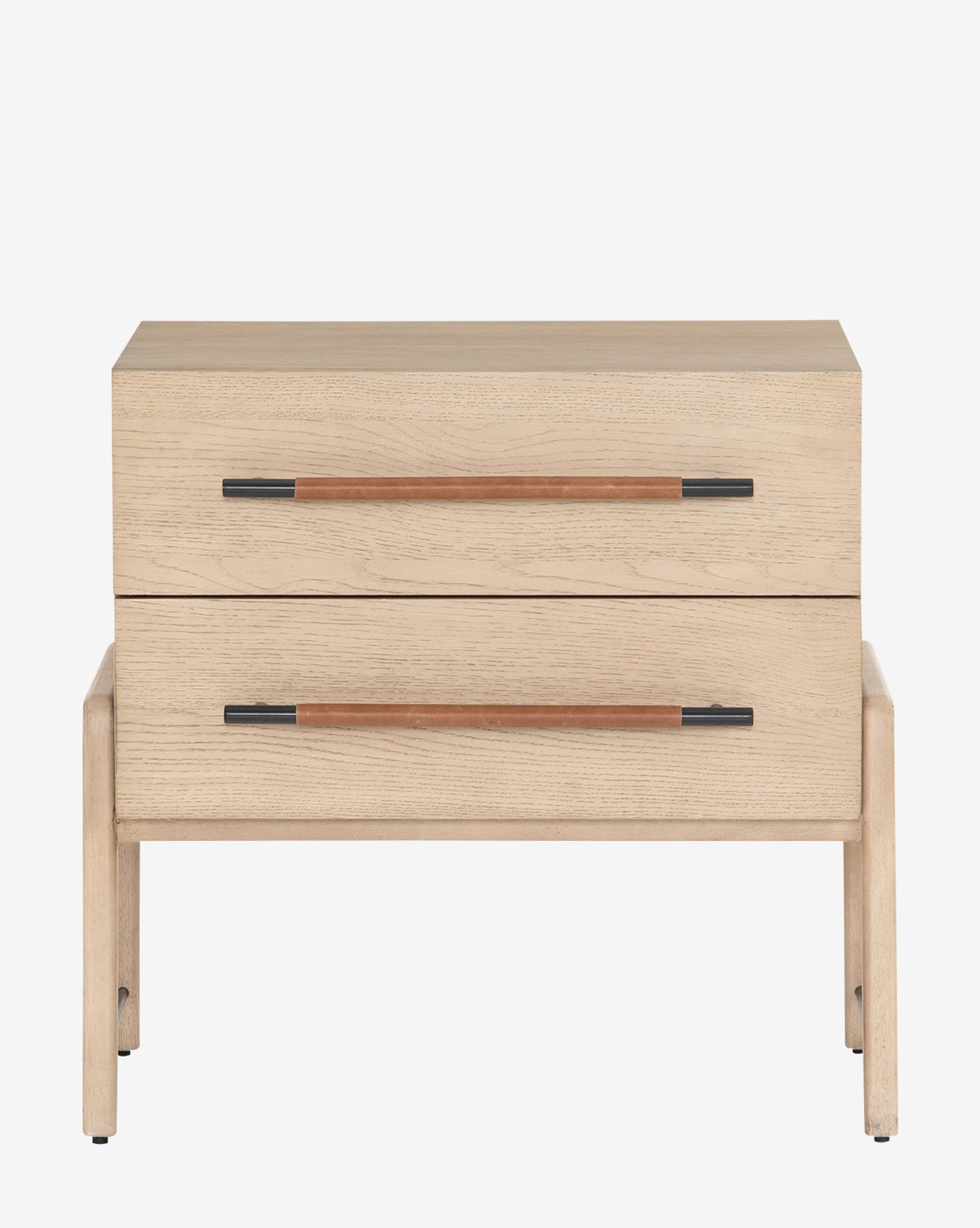 Ralston 2 Drawer Nightstand - Modern Bedside Table with Storage for Bedroom, Living Room & Office - Compact Wooden End Table with Smooth Gliding Drawers