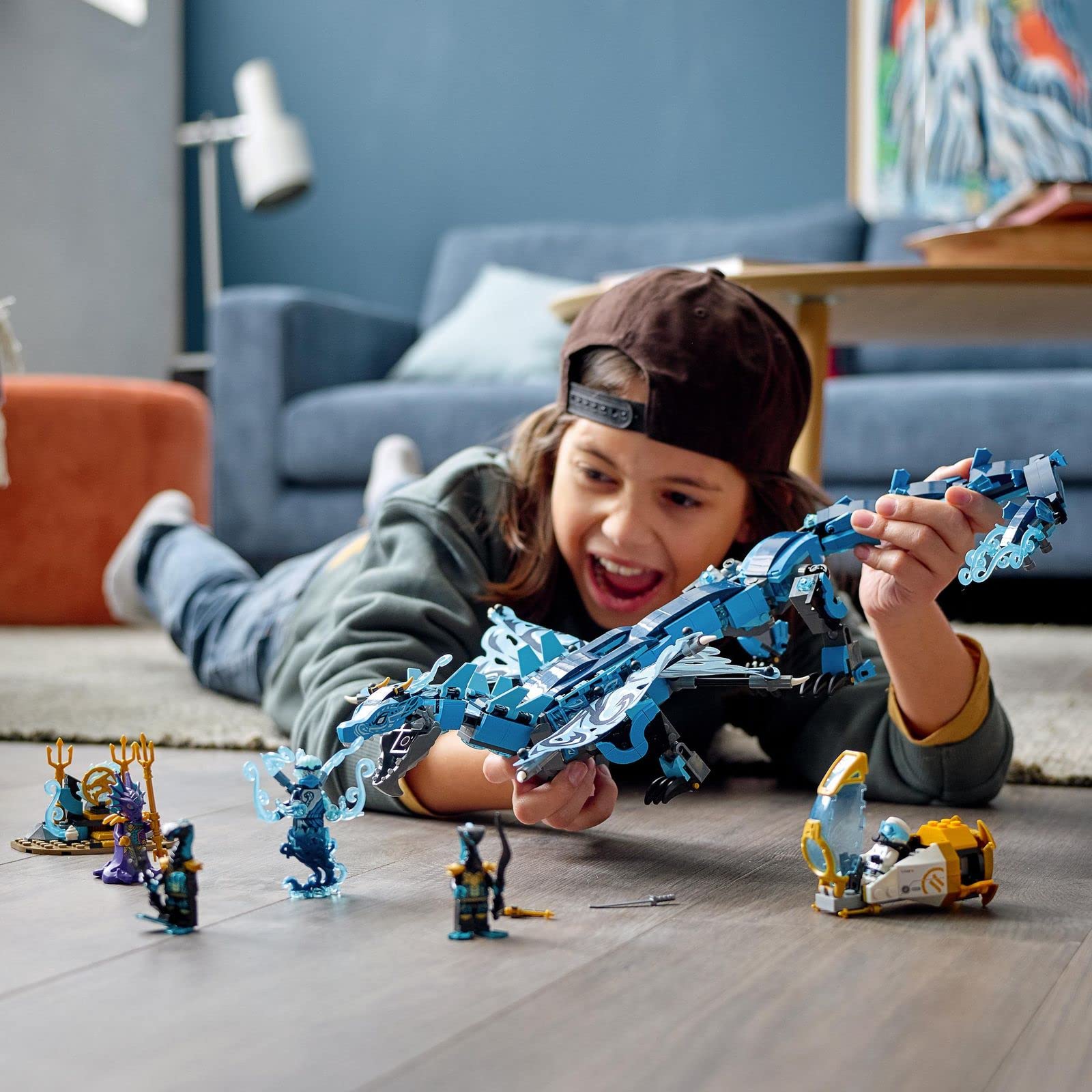 LEGO Ninjago Water Dragon Building Toy Set with 5 Mini Figures - Creative Construction Playset for Kids Ages 9+ - Perfect for Ninja-Themed Adventures & Collectible Displays