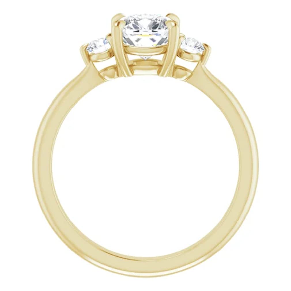 10K Solid Yellow Gold Handmade Engagement Ring - 1 CT Cushion Cut Moissanite Diamond Solitaire Wedding Ring for Women - Perfect for Proposals, Anniversaries & Bridal Jewelry Gifts