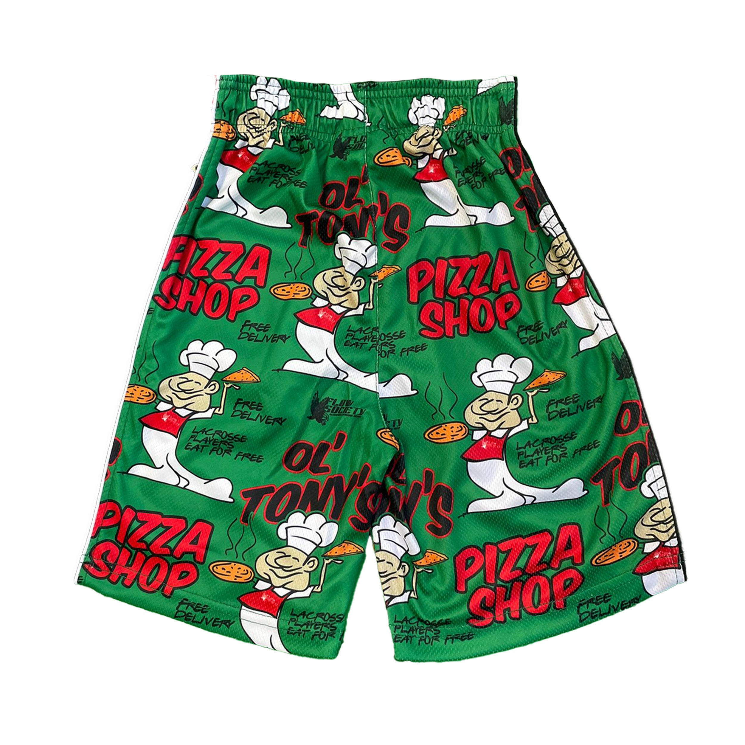 **Boys' Pizza Shop Print Shorts - Fun Casual Summer Shorts for Kids - Perfect for Playdates, Parties & Everyday Wear**