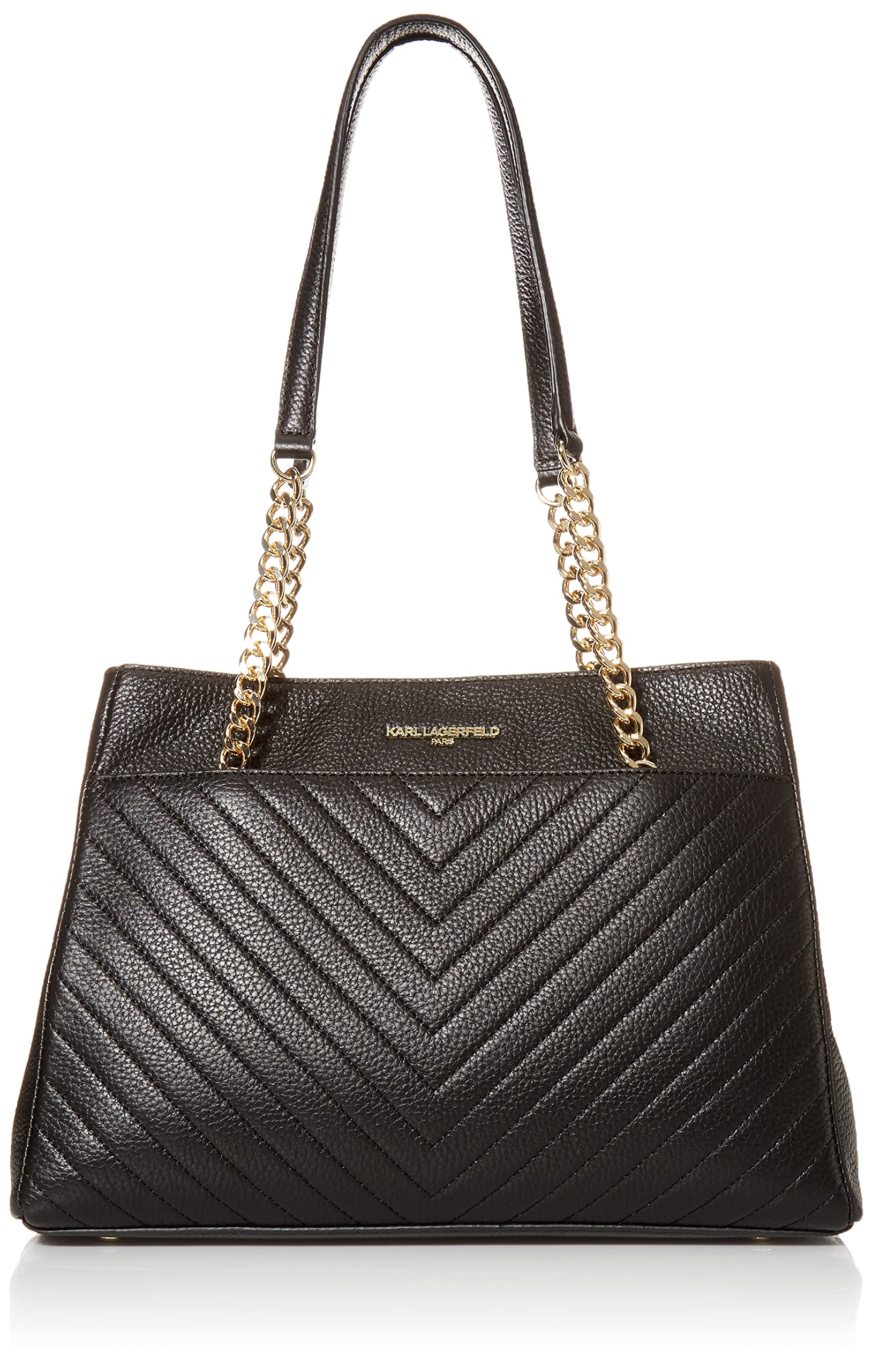 Karl Lagerfeld Paris Charlotte Pebble Chain Tote Bag - Stylish Designer Handbag for Women | Perfect for Work, Travel & Everyday Use