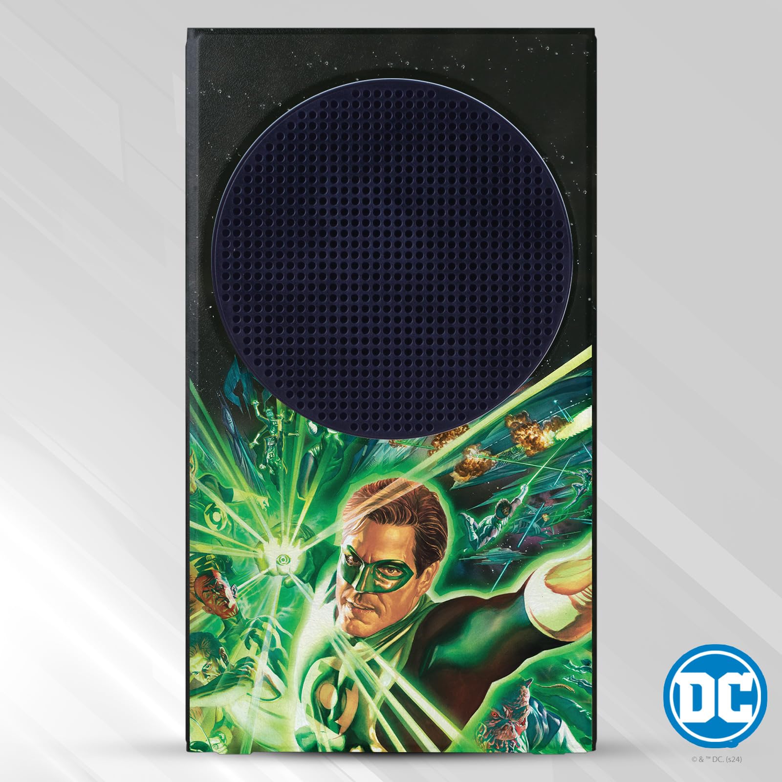 Official Green Lantern DC Comics Corps Licensed Comic Book Cover & Game Console Wrap Skin Bundle - Compatible with Xbox Series S Controller - Perfect for Gaming & Collectors