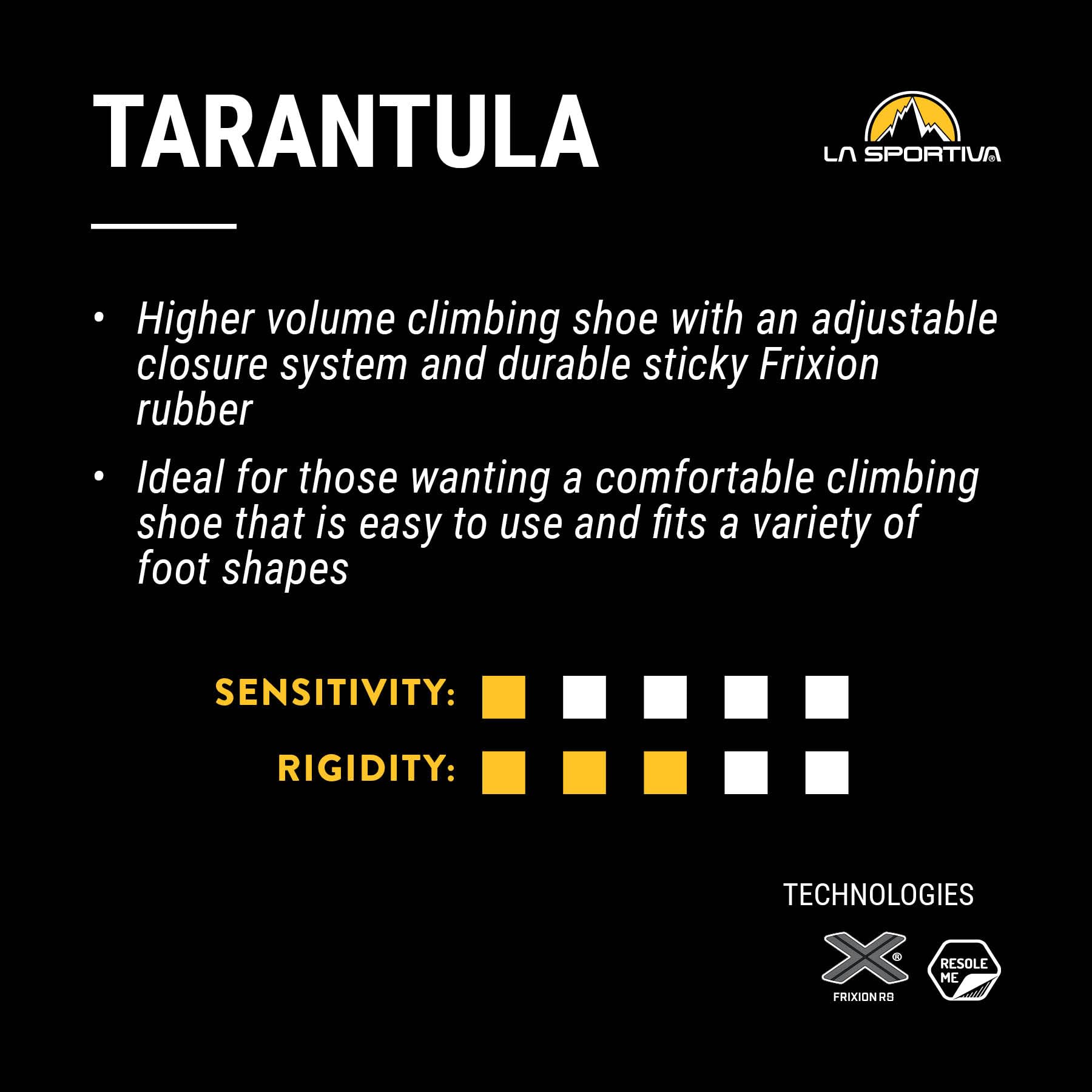 La Sportiva Men's Tarantula Rock Climbing Shoes - Lightweight & Durable for Indoor/Outdoor Climbing, Bouldering & Gym Training