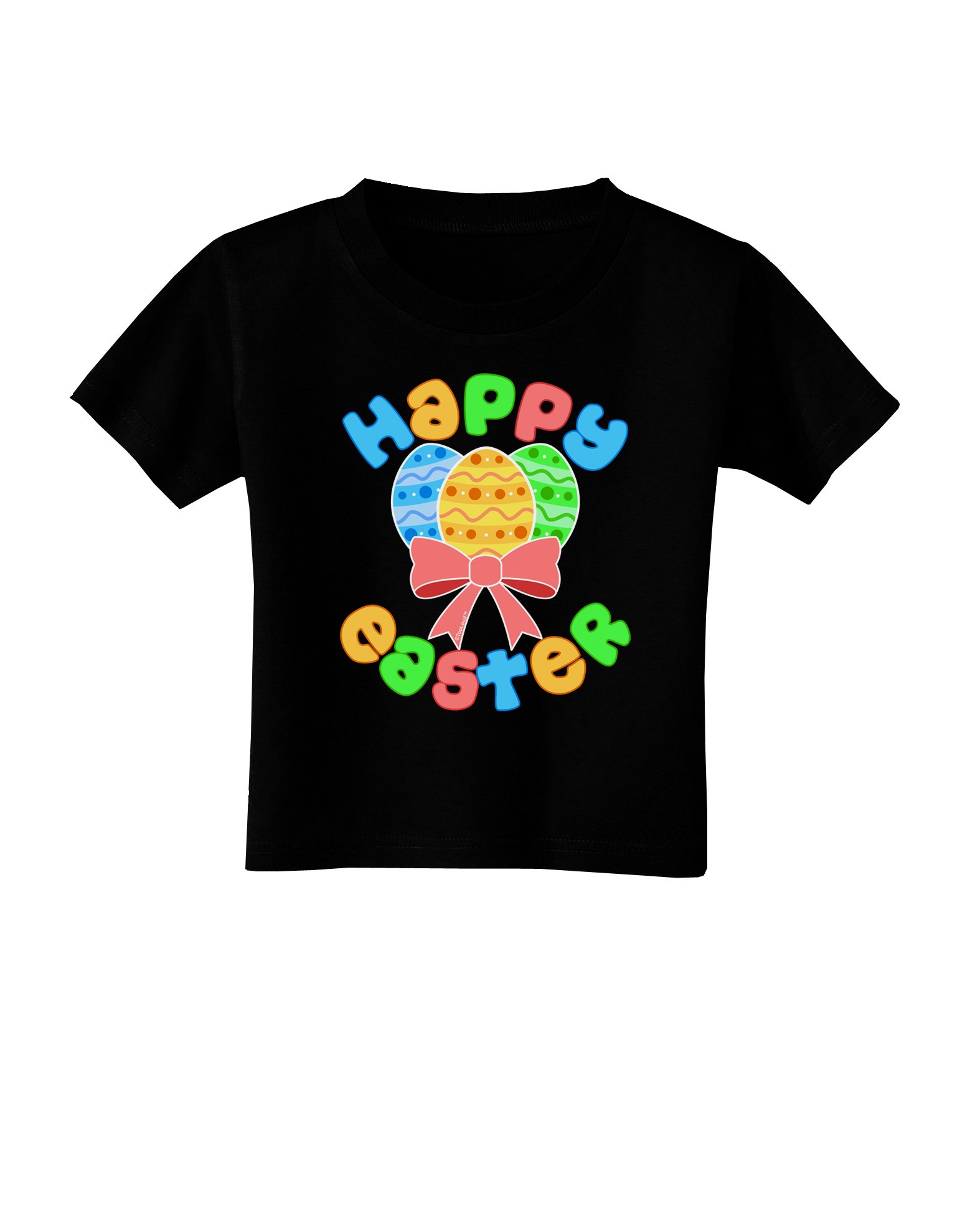 Happy Easter Toddler T-Shirt - Dark Color for Easter Party